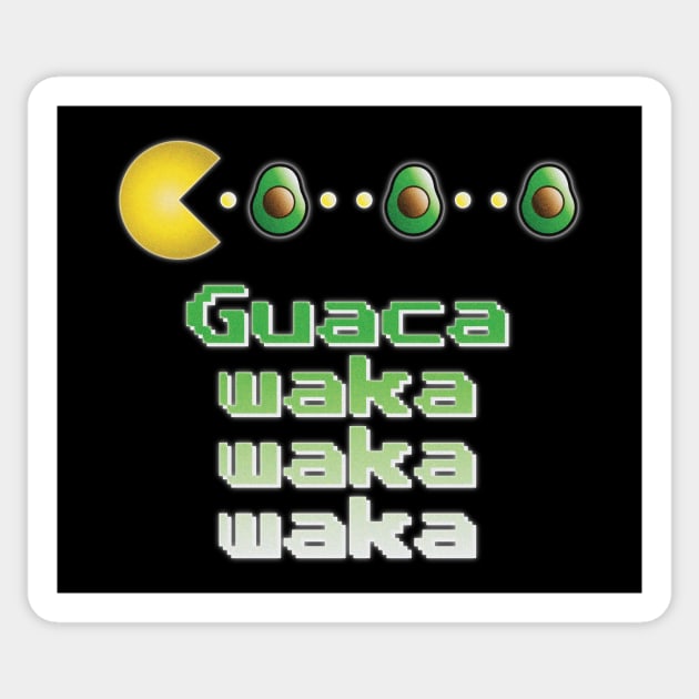 Guaca-Waka-Waka-Waka Retro 80s Video Game Sticker by Nonstop Shirts